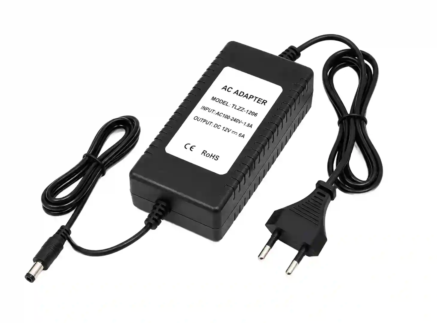 LED napájecí zdroj 12V 72W IP40 s DC konektorem 5,5/2,1 mm pro vnitřní použití